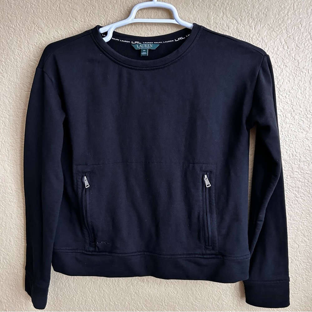 Lauren Ralph Lauren Black Crew Neck Sweatshirt/Sweater